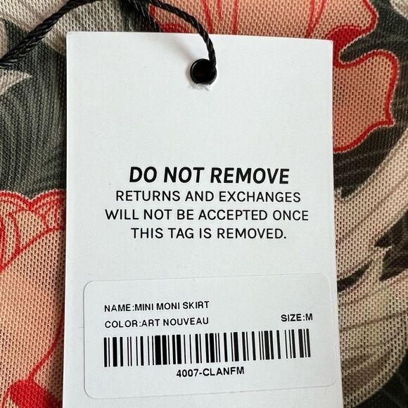 Miaou Moni Floral Mini Skirt Green New Size Medium - Picture 12 of 12